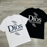 Camiseta piel de durazno "Con Dios todo es posible" personalizada 👕