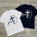 Camiseta piel de durazno "Jesus The Way" personalizada 👕
