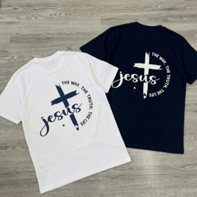 Camiseta piel de durazno "Jesus The Way" personalizada 👕